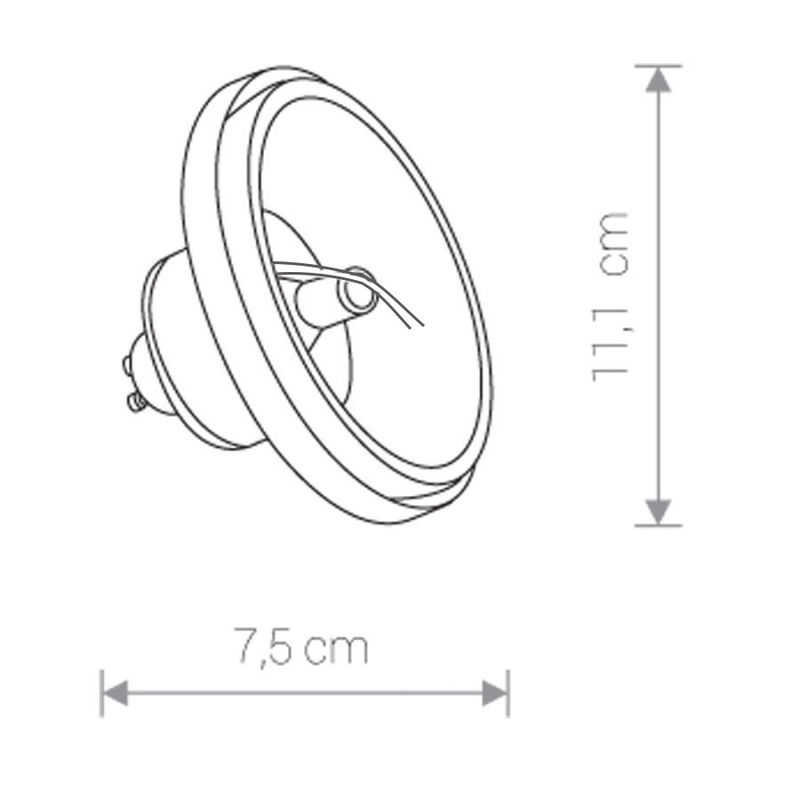 테코 ES111 주도의 전구 220V 4000K 디밍 할 수 있는 AR111 GU10 G53 COB 주도의 전구 램프 12W